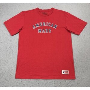 American Giant Shirt Mens Large Red American Made Flag Graphic Tagless Tee USA